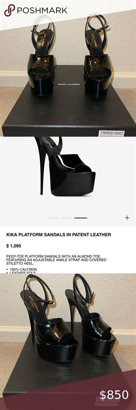 ysl platform sandals|saint laurent kika platform sandals.